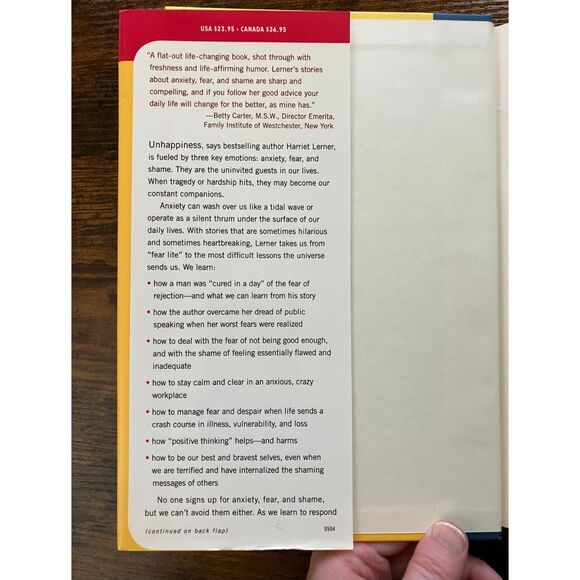 Hard back book Fear and Other Uninvited Guests by Harriet Lerner, Ph.D. - Picture 7 of 11